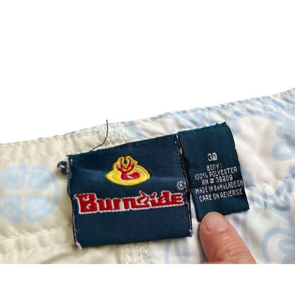 BURNSIDE Mens Size 30 Vintage Tropical Print Surf Swim Bathing Suit Board Shorts - Picture 5 of 5